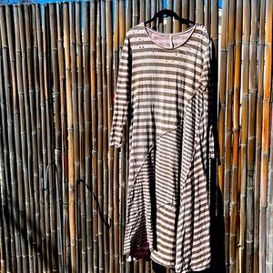 Magnolia Pearl striped long sleeved dress
